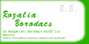 rozalia borodacs business card